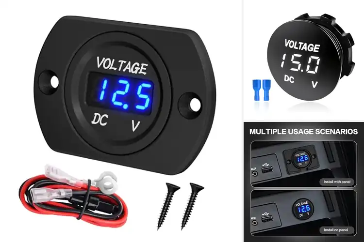 Detailed view of Best 12V 24V Voltmeters: Drive Confidently