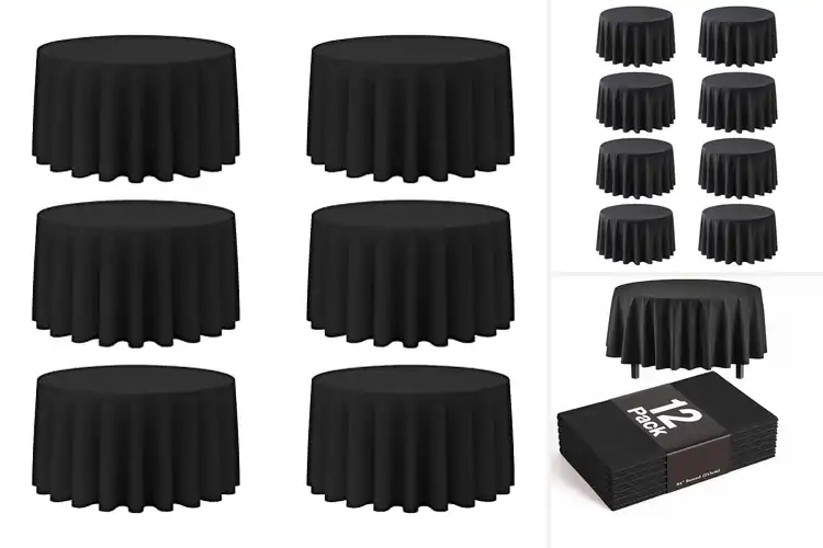Detailed view of Best Black Round Tablecloths: Top 10 Picks for Any Event