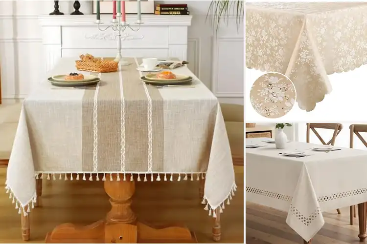 Detailed view of Best Dining Tablecloths to Elevate Meals & Protect Tables