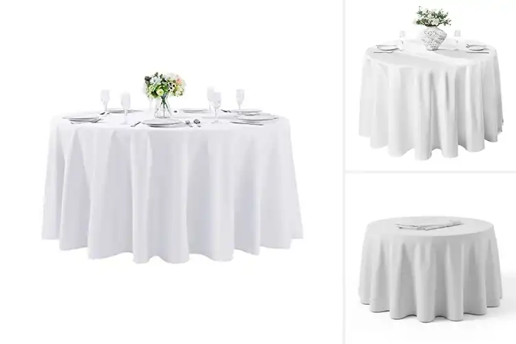Detailed view of Best Floor Length Tablecloth 120 Inch