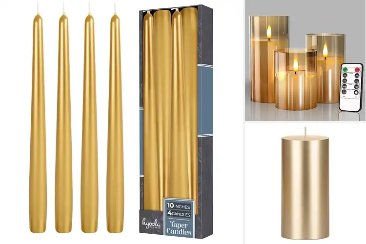 Detailed view of Best Gold Candles: Top 10 Picks for Elegant Warmth & Style