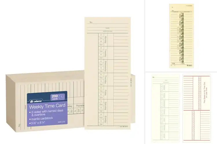 Detailed view of Best Numbered Time Cards