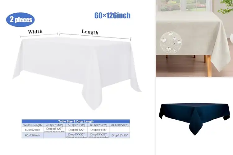 Detailed view of Best Premium Hemmed Edges Tablecloths