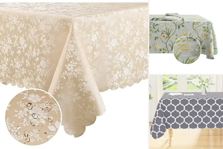 Detailed view of Best Spill Resistant Tablecloths With Wipeable Finish