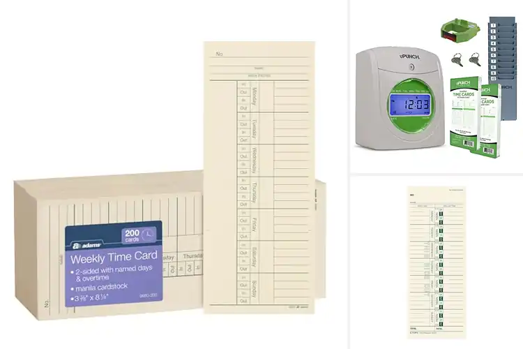 Detailed view of Best Time Cards For Small Businesses